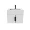 Castello Usa Nile 24-inch White Vanity Set with White Top and Black Handles CB-MC-24W-BL-2053-WH - alternate 1